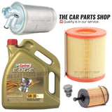 FOR AUDI A6 AVANT 2.0 TDI 2005-2011 SERVICE KIT FUEL OIL AIR & CASTROL 5L 5W30