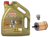 FOR AUDI A6 AVANT 2.0 TDI 2005-2011 5L CASTROL EDGE OIL CHANGE SERVICE KIT