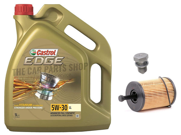 FOR AUDI A6 AVANT 2.0 TDI 2005-2011 5L CASTROL EDGE OIL CHANGE SERVICE KIT