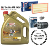 FOR AUDI TT 1.8 PETROL 00-05 BOSCH SERVICE KIT 5L CASTROL EDGE & AIR OIL BOSCH