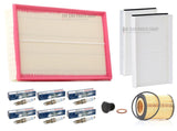 FOR BMW 525i PETROL E61 FULL SERVICE FILTERS KIT BOSCH PLUGS + 3 FILTERS SUMP PL