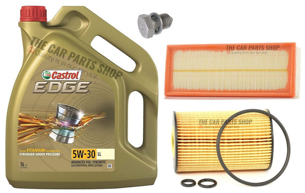 FOR VW TIGUAN 2.0 TDI 5N 2007-18 SERVICE AIR FILTER OIL FILTER 5L CASTROL LL NEW