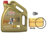 FOR VW TIGUAN 2.0 TDI 5N 2007-18 SERVICE 5L CASTROL EDGE & NEW OIL FILTER PACK