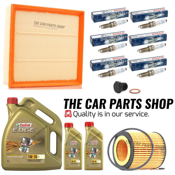 FOR BMW 1 SERIES M135i PETROL F21 SERVICE KIT 7L CASTROL + AIR OIL & PLUGS X 6