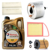 FOR PEUGEOT 2008 1.6 e-HDI SERVICE KIT COMPLETE WITH 5L TOTAL QUARTZ 5W30
