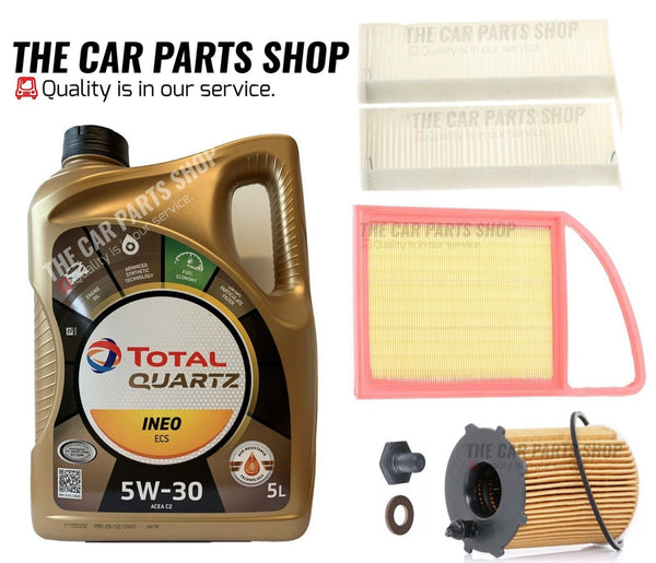 FOR PEUGEOT 2008 1.6 e-HDI SERVICE KIT 5L TOTAL 5W30 & AIR OIL CABIN PACKAGE