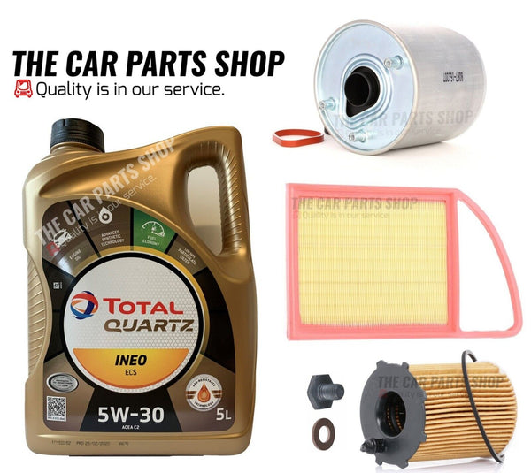 FOR PEUGEOT 2008 1.6 e-HDI SERVICE KIT AIR OIL FUEL & TOTAL QUARTZ 5W30 OIL 5L