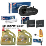 FOR BMW 730D MSPORT F01 8 LITRES CASTROL EDGE LL & BOSCH FILTERS SERVICE KIT