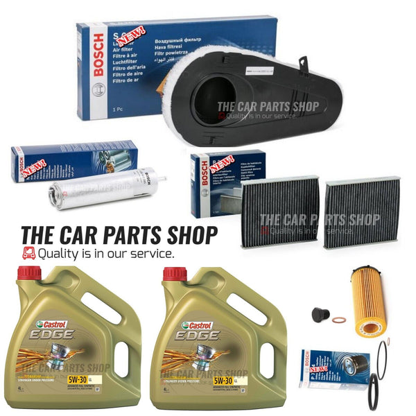 FOR BMW 730D MSPORT F01 8 LITRES CASTROL EDGE LL & BOSCH FILTERS SERVICE KIT
