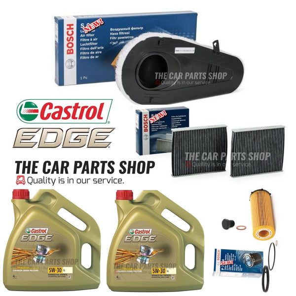 FOR BMW 730D MSPORT F01 BOSCH SERVICE KIT WITH 8L CASTROL & AIR OIL CABIN BOSCH
