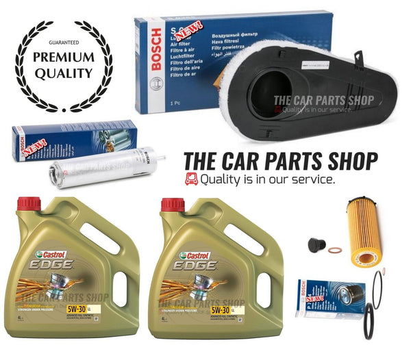 FOR BMW 730D MSPORT F01 BOSCH SERVICE KIT NEW FUEL OIL AIR & 8 LITRES CASTROL