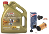 BOSCH SERVICE FOR BMW 216D 1.5 DIESEL F45 5L CASTROL BOSCH OIL FILTER NEW KIT