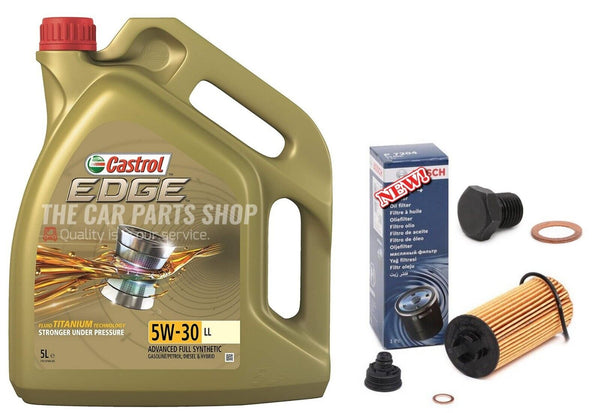 BOSCH SERVICE FOR BMW 216D 1.5 DIESEL F45 5L CASTROL BOSCH OIL FILTER NEW KIT