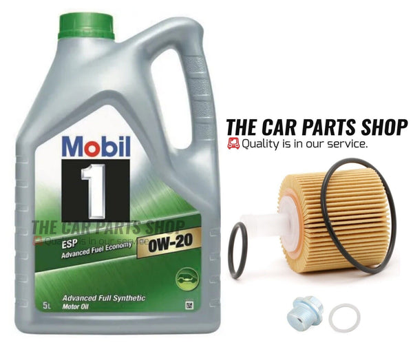 FITS TOYOTA YARIS 1.3 VVTI SERVICE KIT 5L MOBIL 0W20 PREMIUM & OIL FILTER KIT