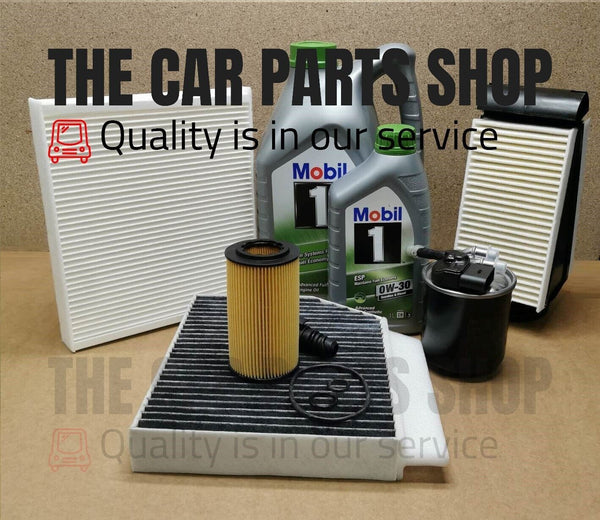 FOR Mercedes Service Kit C Class C220 CDI w205 651  6L MOBIL Oil and all filters