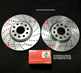 FOR VW TOURAN 2.0 TDI MK1 DRILLED FRONT BRAKE DISCS 312MM & FRONT BREMBO PADS