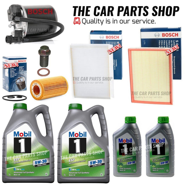 FOR MERCEDES SPRINTER CDI 313 COMPLETE BOSCH SERVICE KIT + MOBIL 1 ESP 5W30 12L