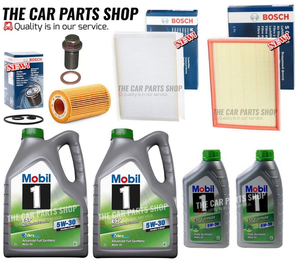 FOR MERCEDES SPRINTER CDI 313 BOSCH SERVICE KIT 12L MOBIL 1 ESP AIR OIL CABIN OE