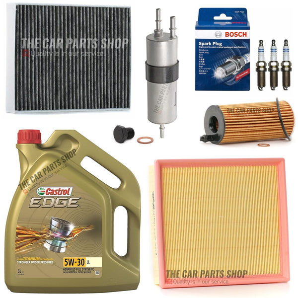 FOR BMW 1 SERIES 118i F20 COMPLETE SERVICE KIT WITH 5L CASTROL EDGE LL 5W30 OIL