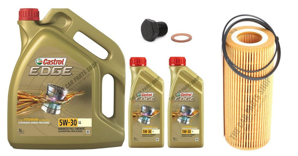 FOR AUDI S5 3.0 TFSI V6 SERVICE KIT NEW OIL FILTER SUMP PLUG 7L CASTROL 5W30 OIL