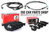 FOR BMW 530D GT F07 BREMBO FRONT REAR BRAKE PADS SETS AND TWO SENSOR LEADS NEW