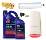 FITS BMW 320D E91 2005-2013 SERVICE KIT 6L MILLERS 5W30 & FUEL OIL AIR