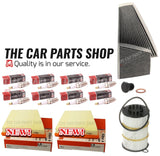 FOR BENTLEY CONTINENTAL GTC 4.0 V8 COMPLETE SERVICE FILTERS KIT AND PLUGS X 8