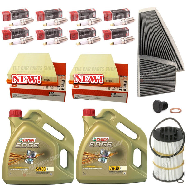 FULL SERVICE KIT WITH 8L CASTROL EDGE 5W30 FOR BENTLEY CONTINENTAL GTC 4.0 V8