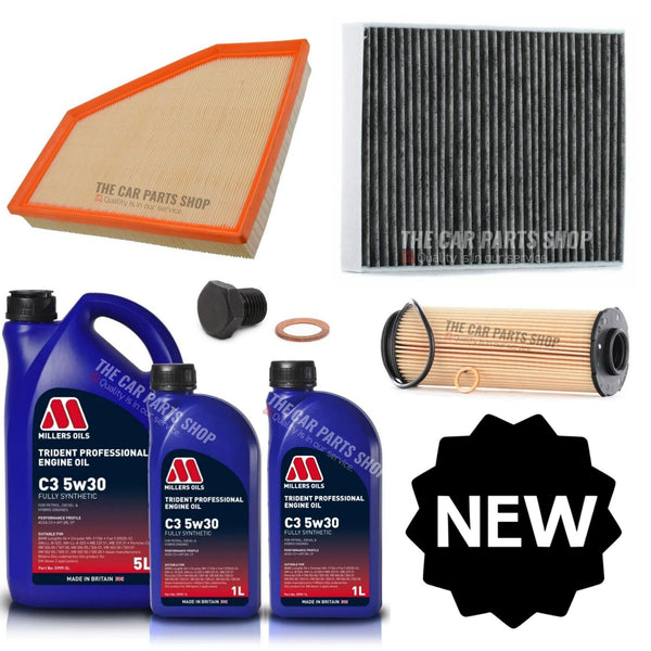 FOR BMW 1 SERIES M140i F21 SERVICE KIT 7L MILLERS & AIR OIL CABIN FILTER PACK