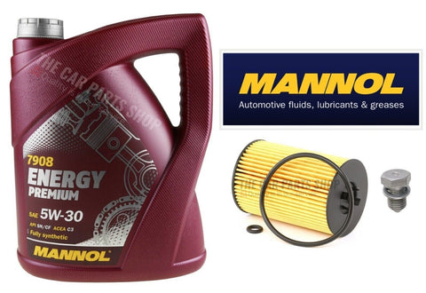 FITS AUDI A1 1.6 TDI SERVICE KIT 1 X OIL FILTER & 5L LONGLIFE MANNOL 5W30
