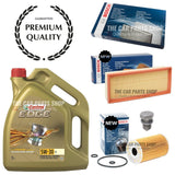 FOR AUDI Q5 2.0 TDI 8R BOSCH SERVICE KIT 5L CASTROL EDGE & BOSCH AIR OIL POLLEN