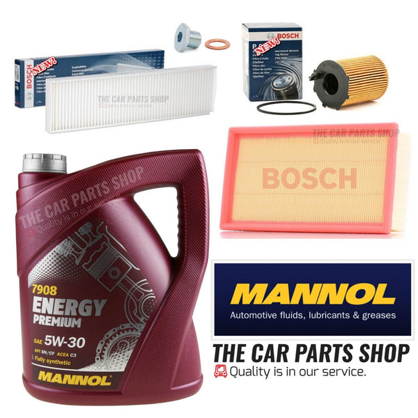 FITS MINI COOPER 1.6 D R56 BOSCH SERVICE KIT BOSCH AIR OIL CABIN AND 5L 5W30 OIL