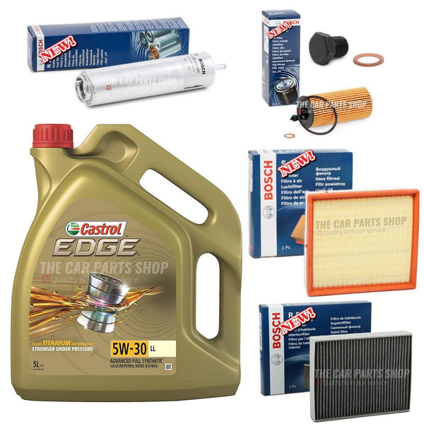 FULL BOSCH SERVICE KIT WITH CASTROL EDGE 5L LL FOR BMW 220D MSPORT F22