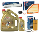 FOR BMW 318D E90 E91 BOSCH SERVICE KIT 6L CASTROL EDGE & BOSCH AIR OIL POLLEN OE
