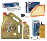 FOR BMW 318D E90 E91 BOSCH SERVICE KIT BOSCH FUEL OIL AIR & CASTROL LL 6L