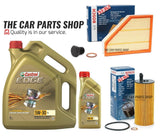 FOR BMW 318D E90 E91 BOSCH SERVICE KIT CASTROL 6L LL 5W30 & BOSCH AIR OIL