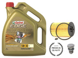 NEW OIL FILTER SUMP CASTROL LL SERVICE KIT FITS AUDI A3 1.6 TDI SPORT 2012-2020