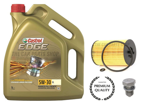 NEW OIL FILTER SUMP CASTROL LL SERVICE KIT FITS AUDI A3 1.6 TDI SPORT 2012-2020