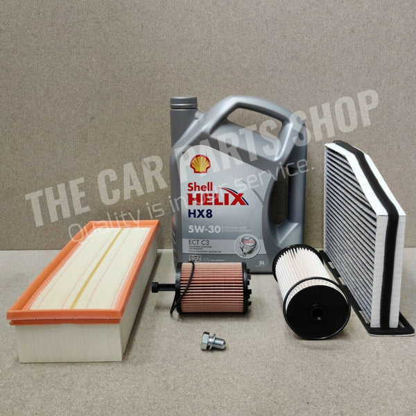 FITS AUDI A3 1.6 TDI 2009-13 8PA FULL SERVICE KIT WITH 5L SHELL HX8 PREMIUM OIL