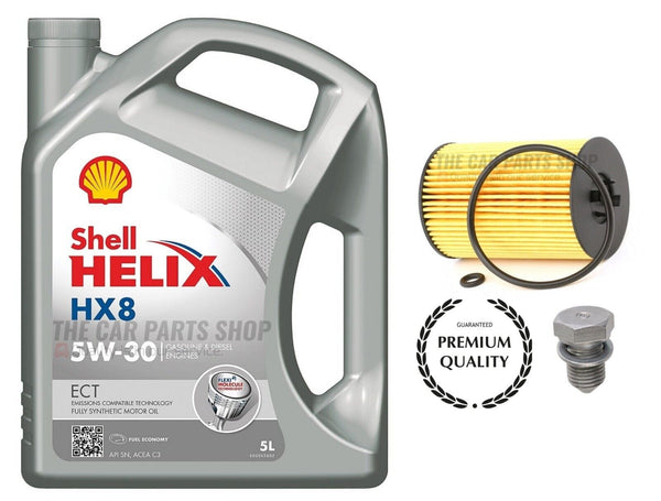 FITS AUDI A3 1.6 TDI 2009-13 8PA SERVICE KIT 5L SHELL HELIX HX8 & OIL FILTER