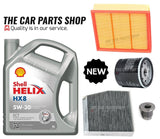 CARBON CABIN OIL AIR + 5L SHELL SERVICE KIT FOR MERCEDES A180D W176 1.5