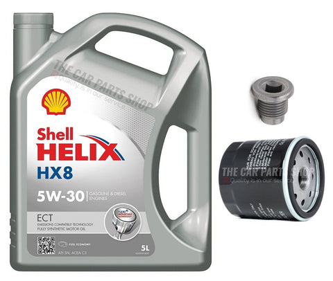 5L SHELL HX8 OIL CHANGE SERVICE KIT NEW OIL FILTER FOR MERCEDES A180D W176 1.5