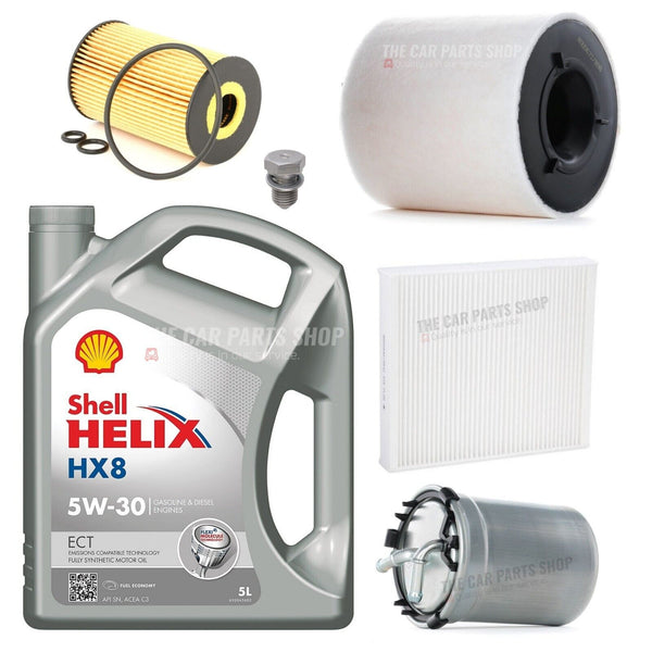 FOR SKODA ROOMSTER 1.6 TDI SHELL HX8 FULL SERVICE KIT WITH ALL NEW FILTERS PACK