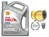 FOR SKODA ROOMSTER 1.6 TDI SERVICE KIT SHELL HX8 5L OIL CHANGE SERVICE KIT