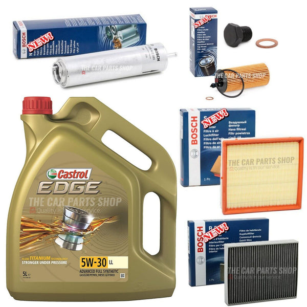 CASTROL EDGE FULL BOSCH SERVICE KIT FITS BMW 116D DIESEL SPORT F20
