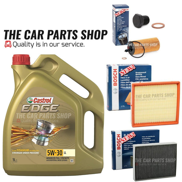 BOSCH POLLEN AIR OIL FILTER & CASTROL SERVICE KIT FITS BMW 116D DIESEL SPORT F20
