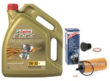CASTROL OIL CHANGE SERVICE KIT BOSCH FILTER FITS BMW 116D DIESEL SPORT F20