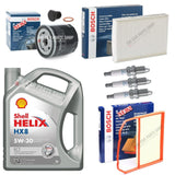 FOR SKODA CITIGO 1.0 MPI COMPLETE BOSCH SERVICE KIT WITH 5L SHELL HX8 5W30