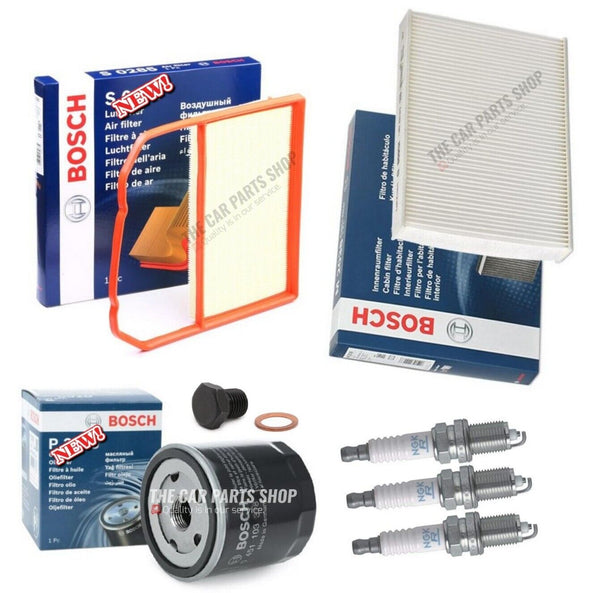 FOR SKODA CITIGO 1.0 PETROL FULL BOSCH FILTER SERVICE KIT AND PLUGS X 3