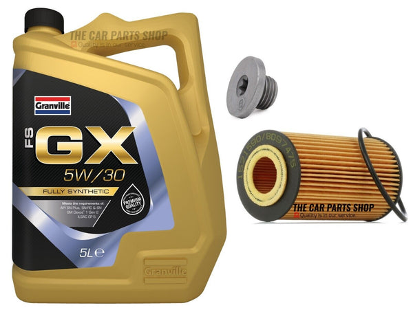 FOR VAUXHALL ZAFIRA 1.4 PETROL MK3 SERVICE KIT 5L LSPI + OIL FILTER + SUMP PLUG
